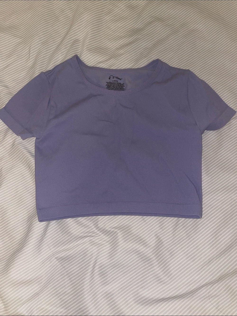 Target Lavender Ribbed Crop Top